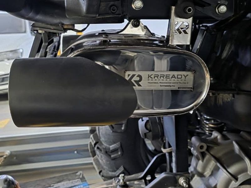 Шильд KRready Performance на корпусе глушителя